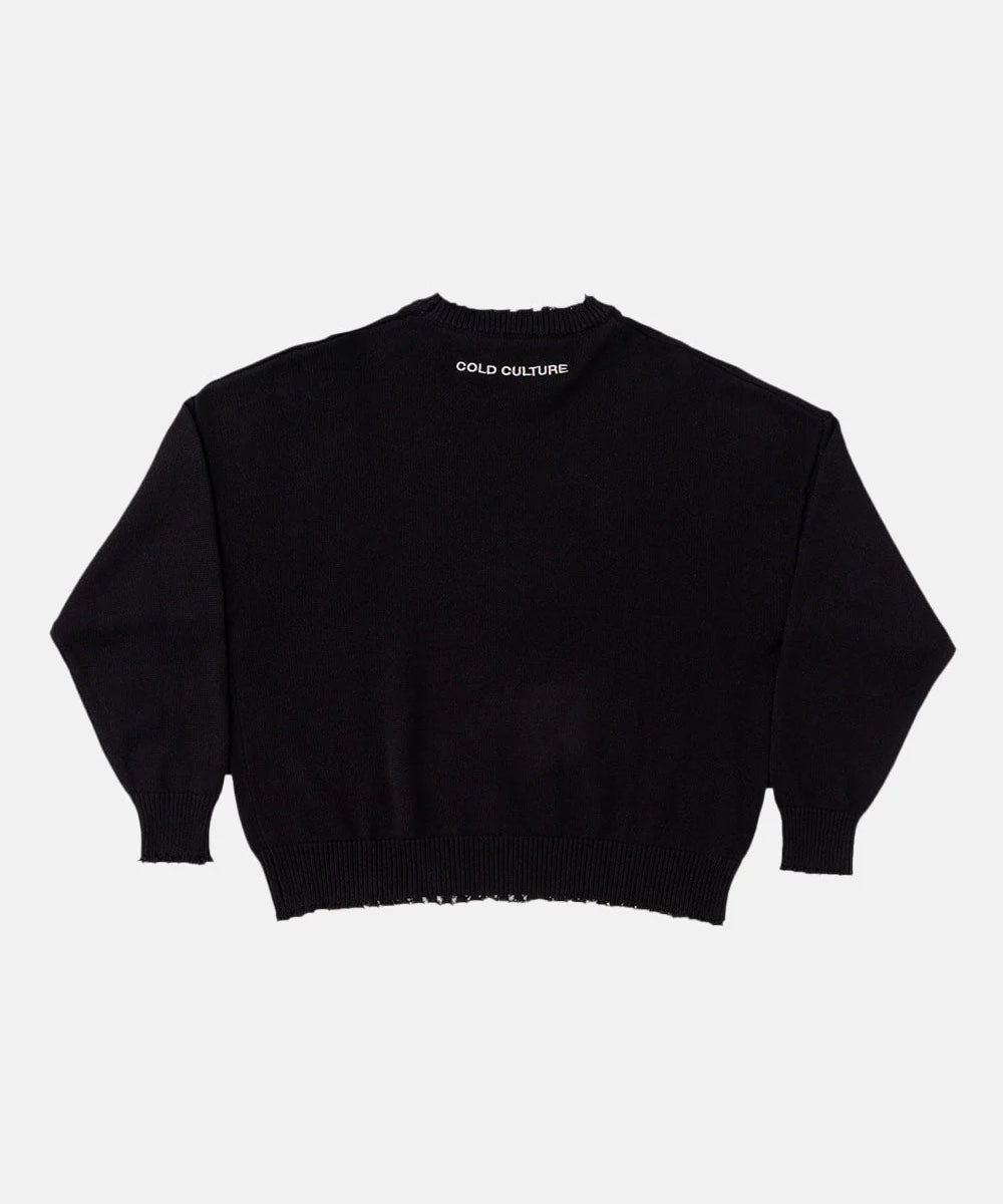 COLDCULTURE STARS BLACK SWEATER